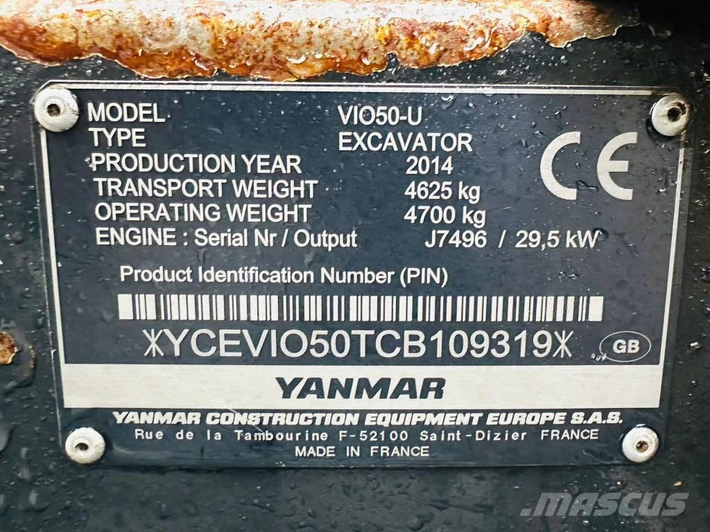 Yanmar Vio 50 U 小型挖掘机