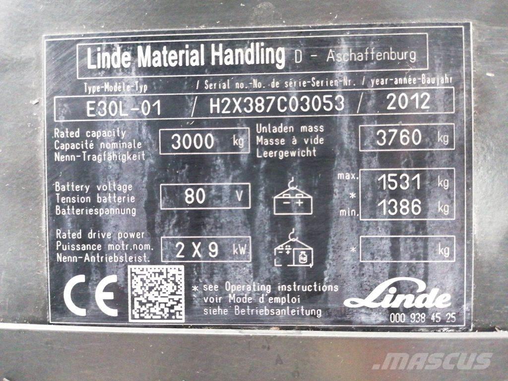 Linde E30L-01 电动叉车