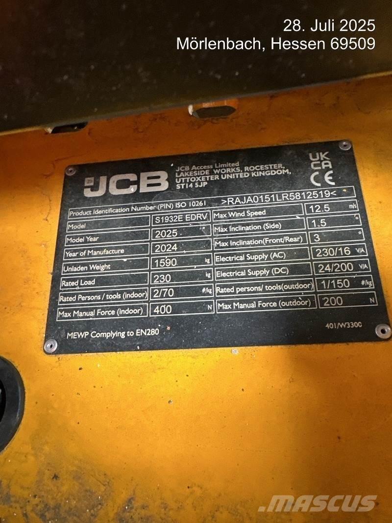 JCB S1932E 剪叉式升降机