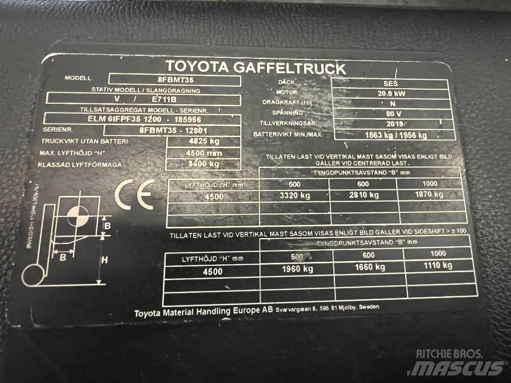 Toyota 8 FBMT 35 电动叉车