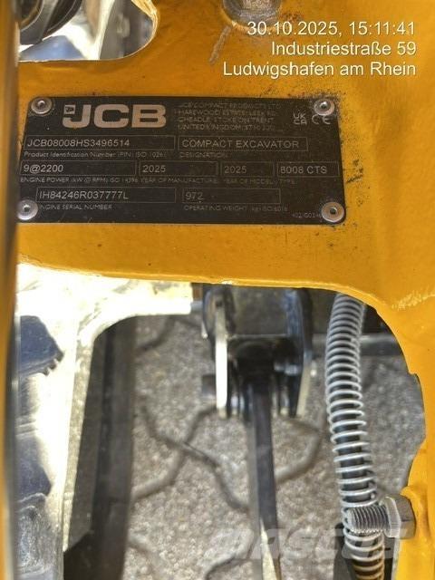 JCB 8008CTS 小型挖掘机