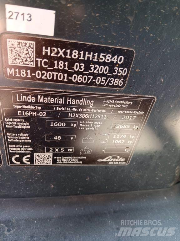 Linde E16PH 电动叉车
