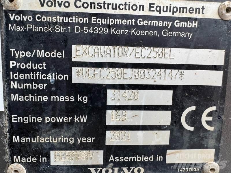 Volvo EC 250 EL 履带挖掘机
