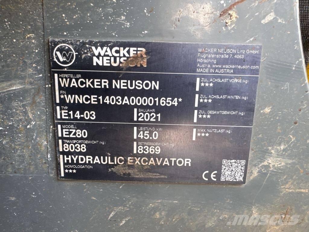 Wacker Neuson EZ80 履带挖掘机