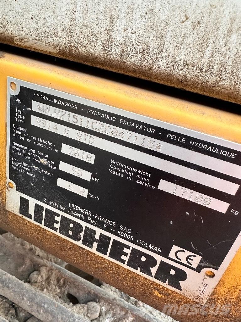 Liebherr R 914 K STD 履带挖掘机