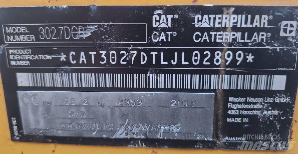CAT 302.7 D CR 小型挖掘机