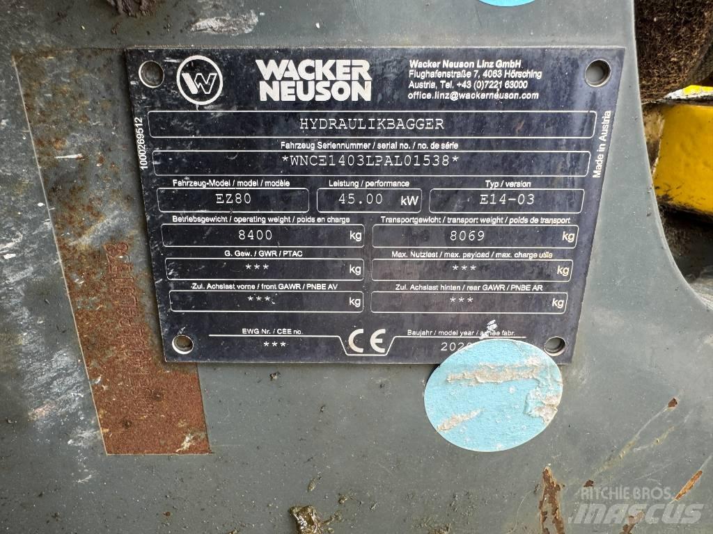 Wacker Neuson EZ80 履带挖掘机