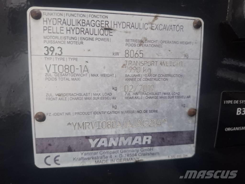 Yanmar Vio 80-1A 中型挖掘机