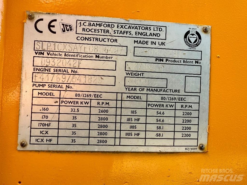 JCB 1 CX 反铲装载机