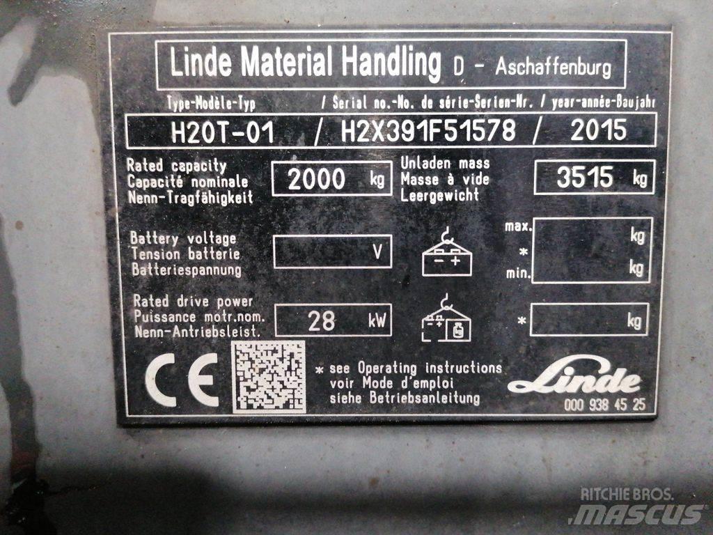 Linde H20T-01 天然气叉车