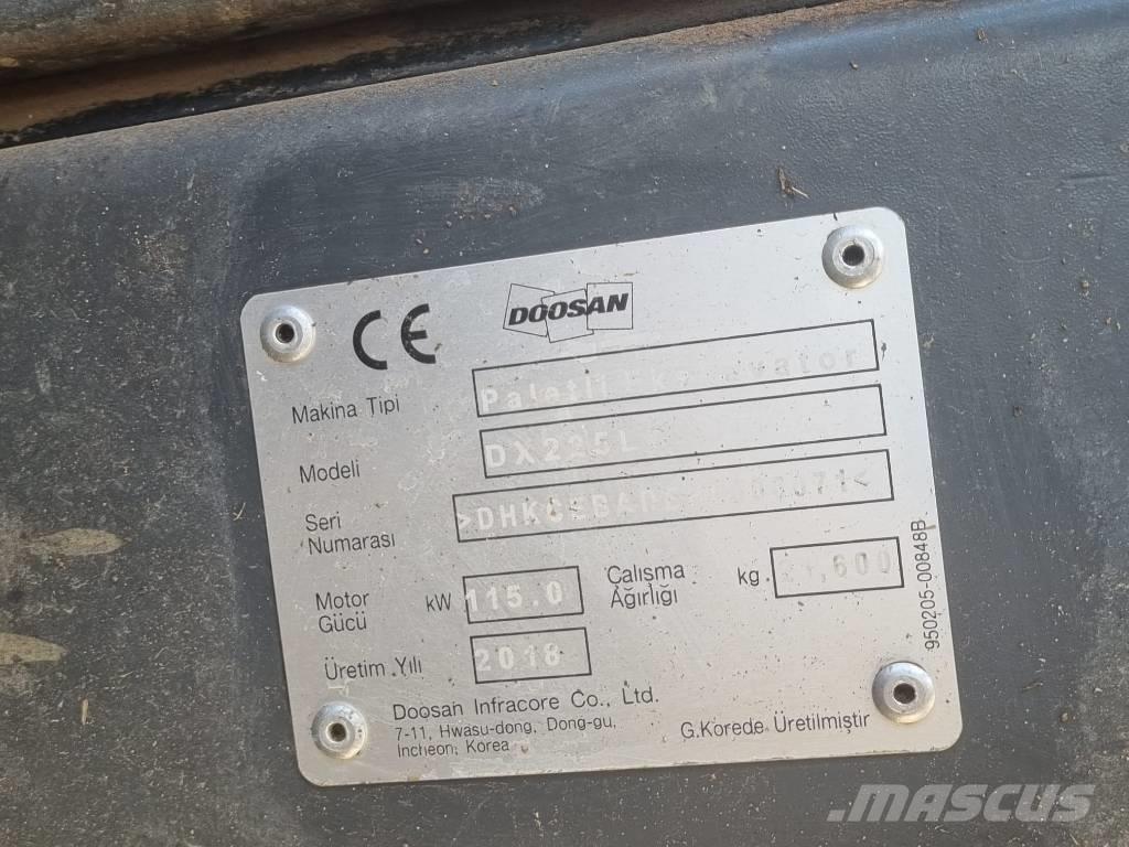 Doosan DX 225 履带挖掘机