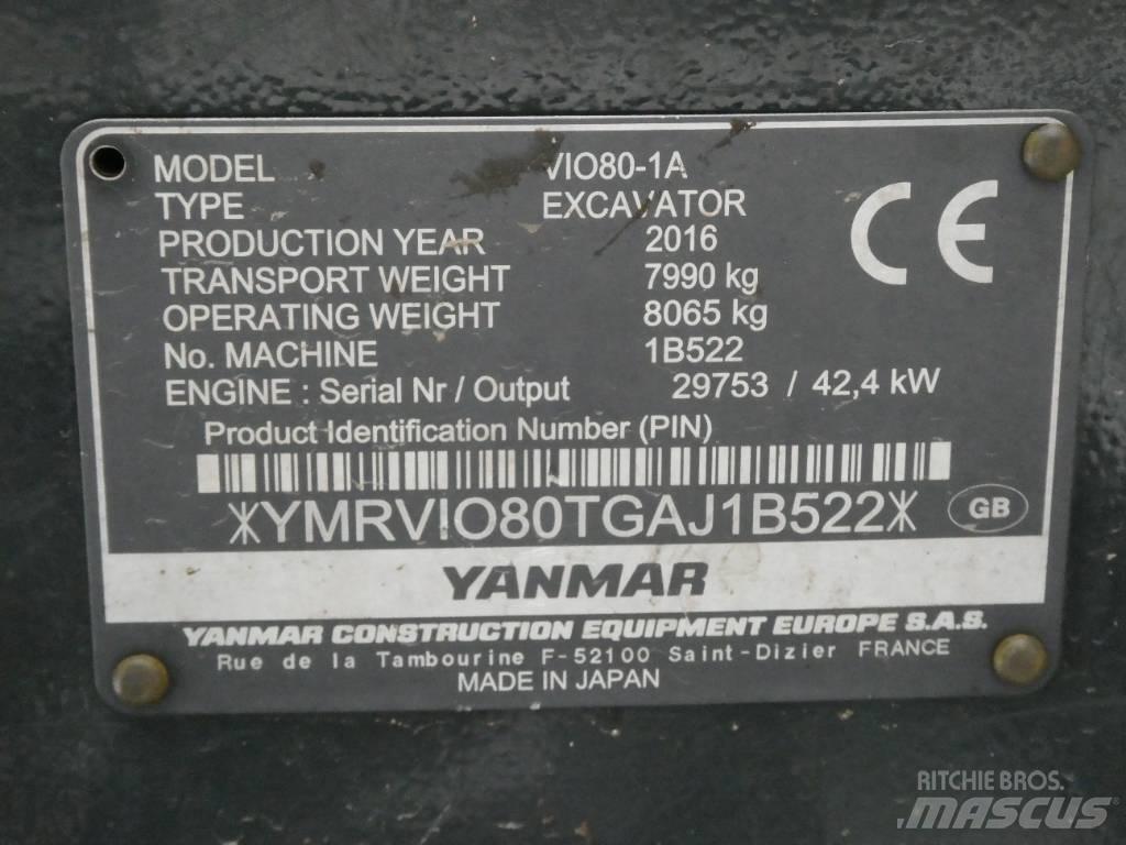 Yanmar Vio 80-1A 中型挖掘机