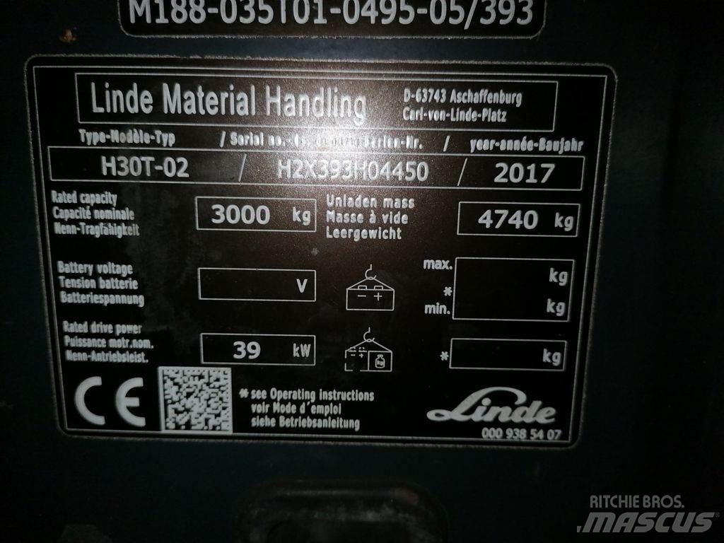 Linde H30T-02 天然气叉车