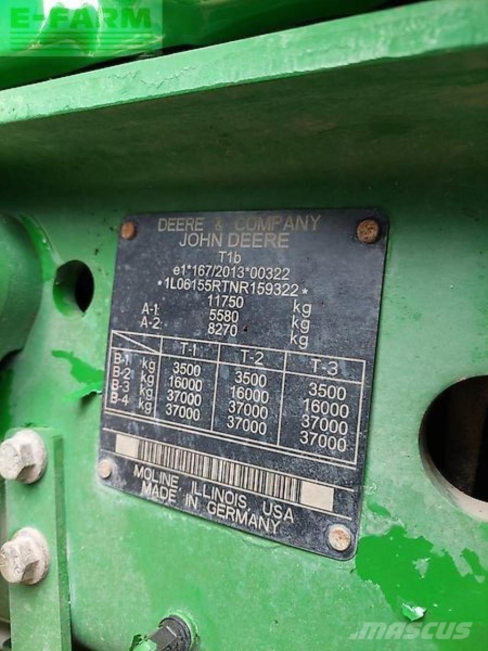 John Deere 6r 155 拖拉机/农用车