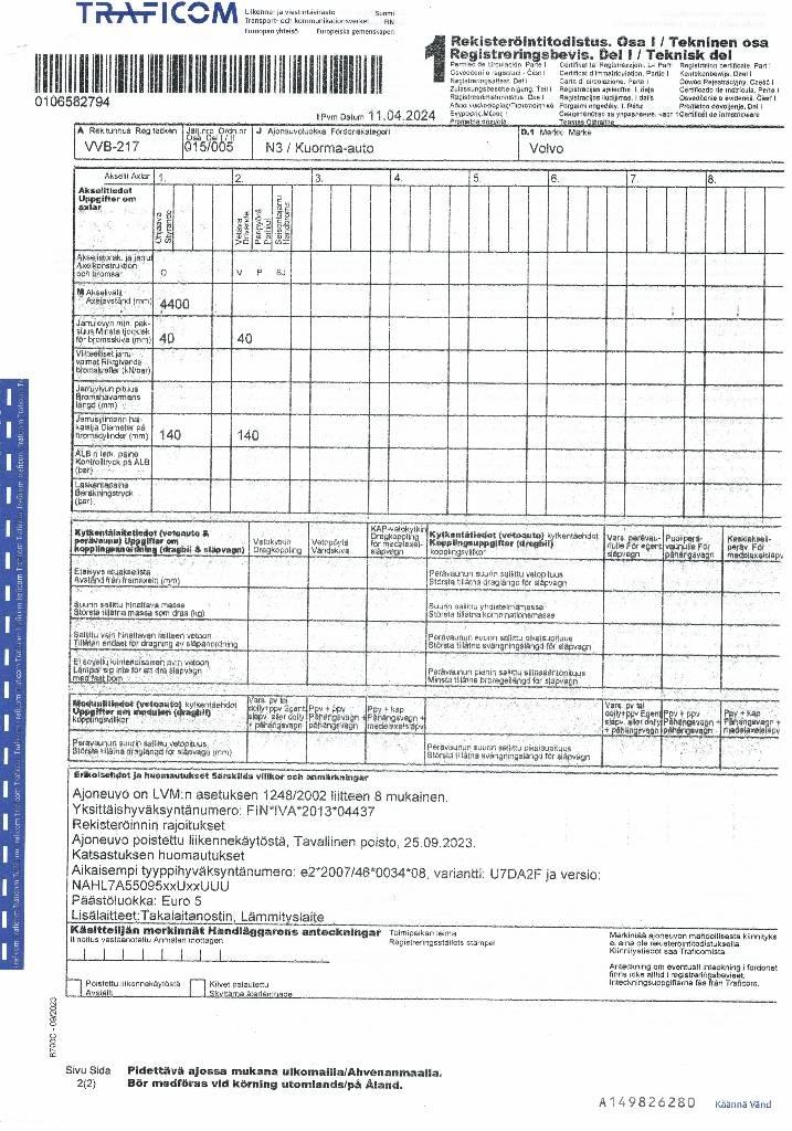 Volvo FL 240 厢式货车