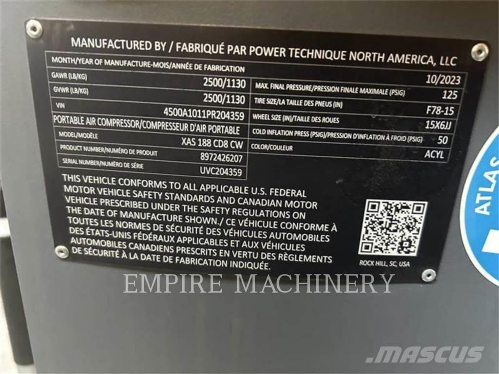 Atlas Copco XAS188CD 压缩机