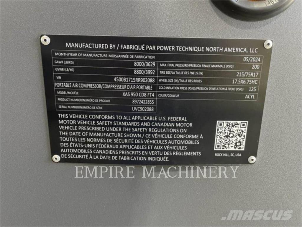 Atlas Copco XAS950CD 压缩机