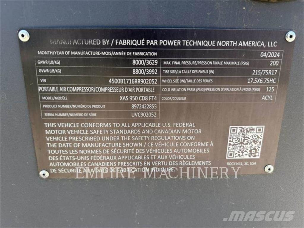 Atlas Copco XAS950CD 压缩机