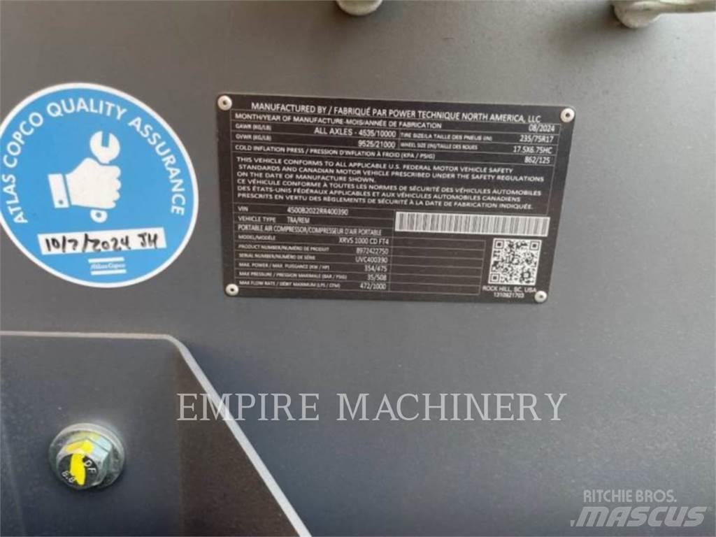 Atlas Copco XRVS1000CD 压缩机