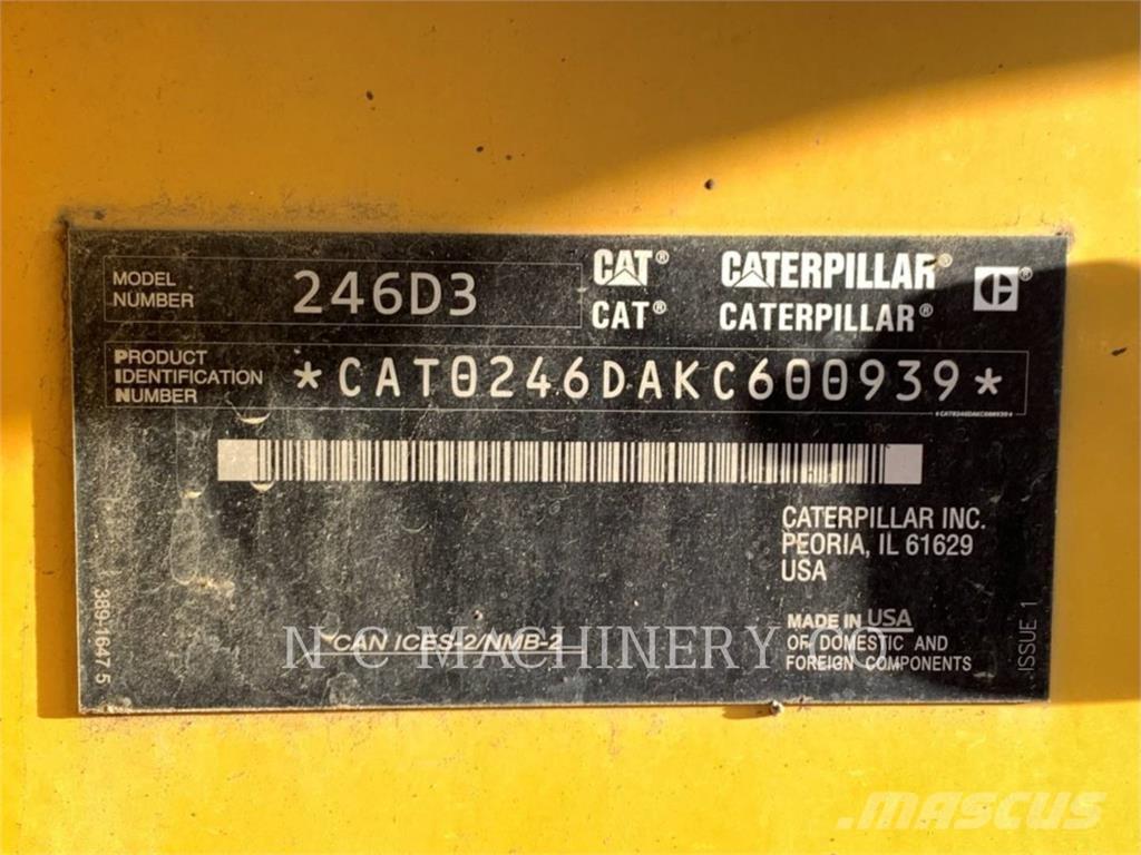 CAT 246D3 H3CB 滑移装载机