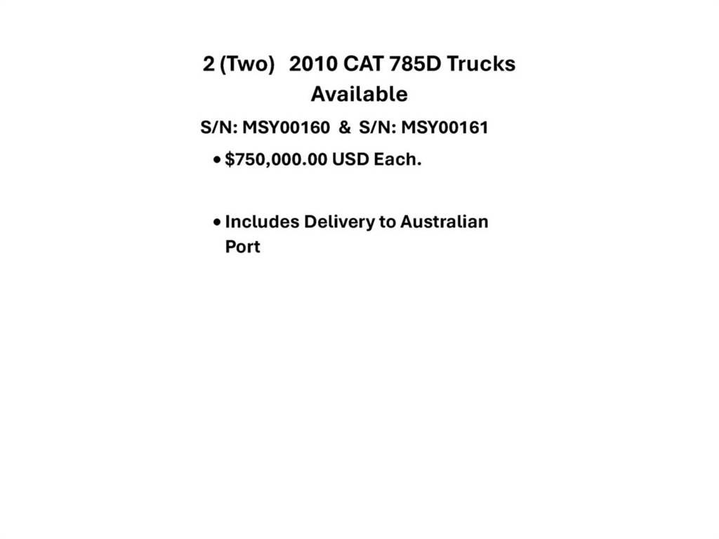 CAT 785D 铰接式自卸车