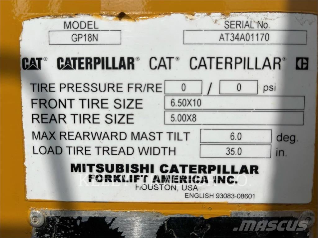CAT MCFGP18N5 天然气叉车