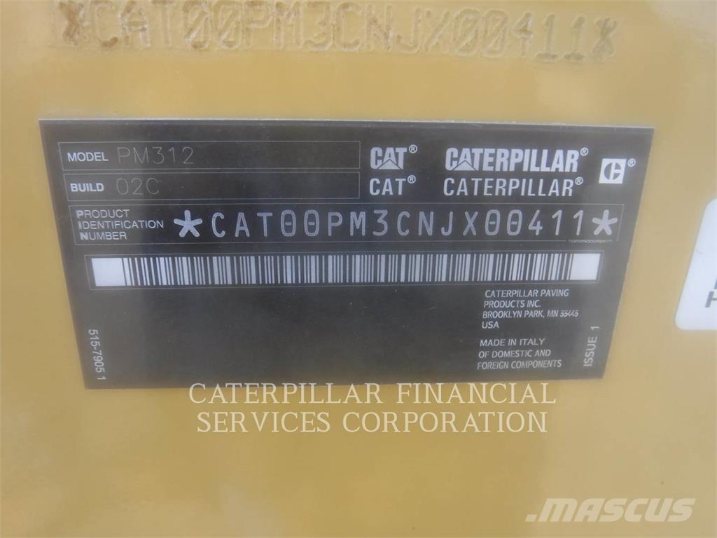 CAT PM312-02 沥青路面铣刨机|铣刨机