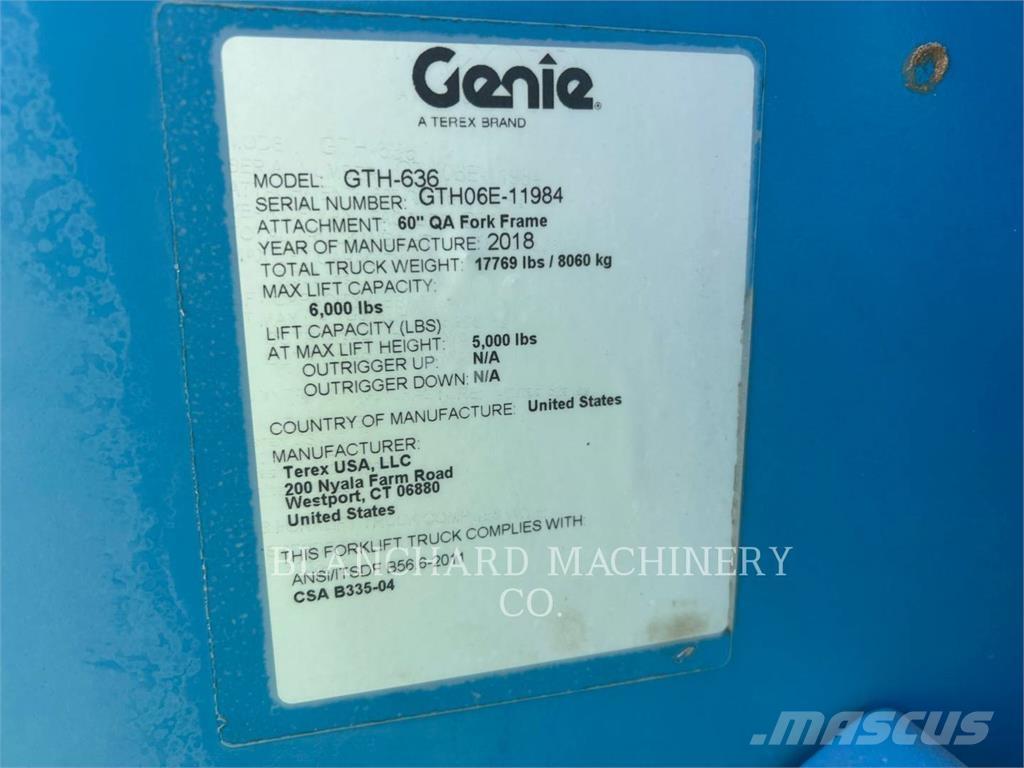Genie GTH-636 伸缩臂叉装车|叉装车