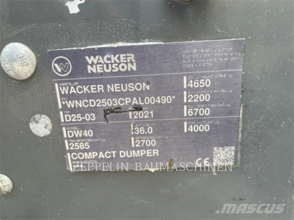 Wacker DW40 铰接式自卸车