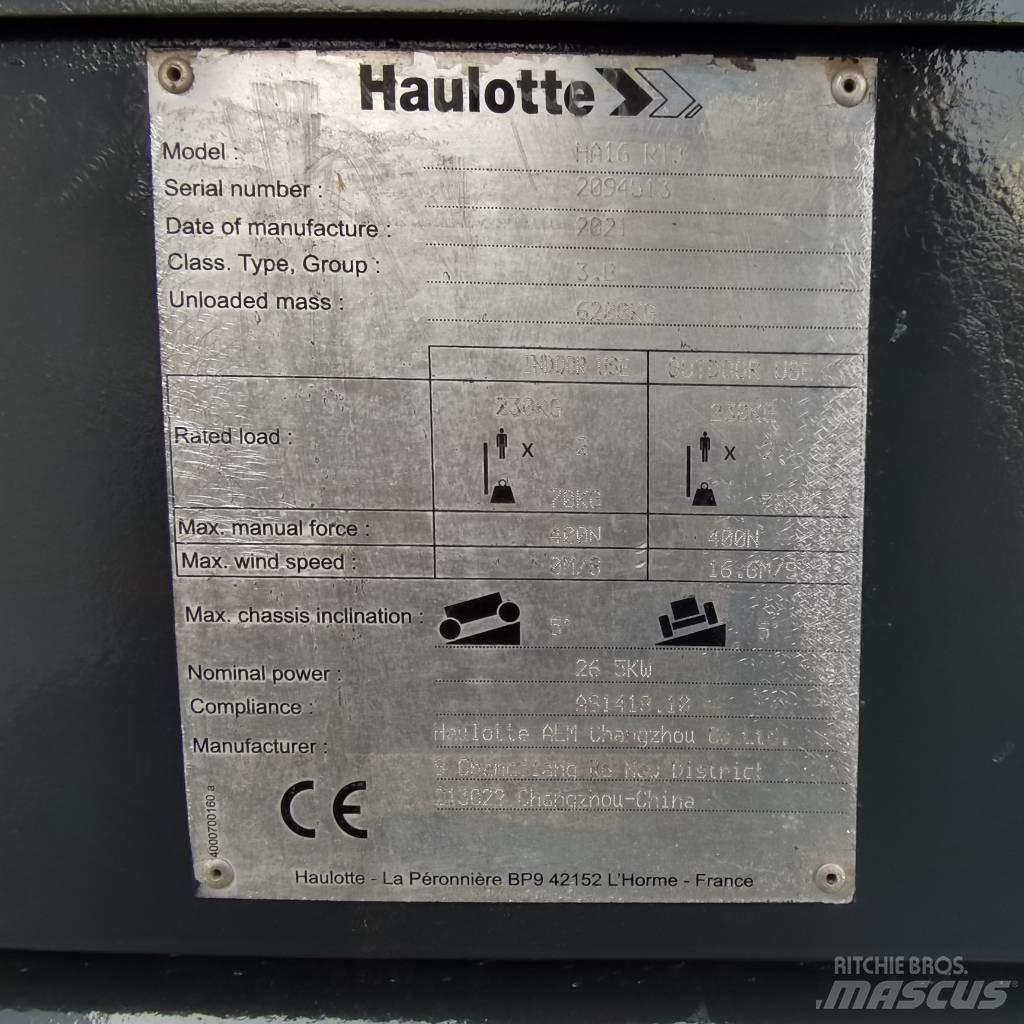 Haulotte HA16RTJ 曲臂高空工作平台