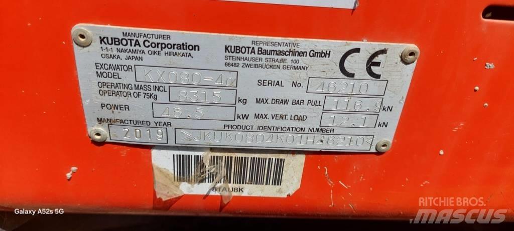 Kubota KX 080-4 中型挖掘机