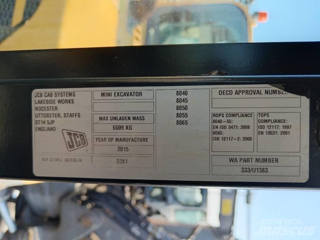JCB 8055 RTS 小型挖掘机