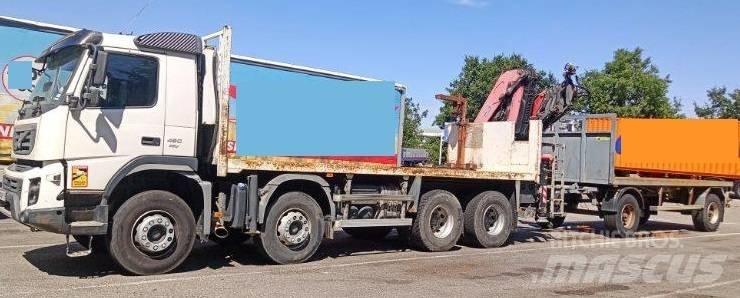 Volvo FM 460 平板栏板货车
