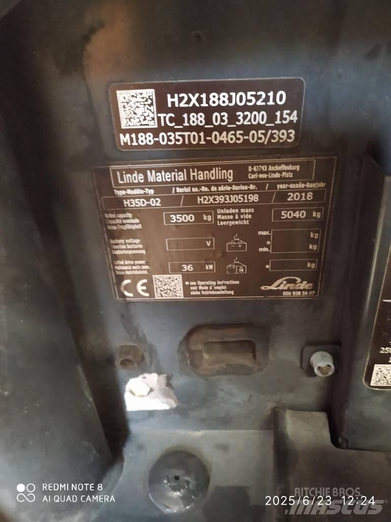 Linde H 35 D 柴油叉车