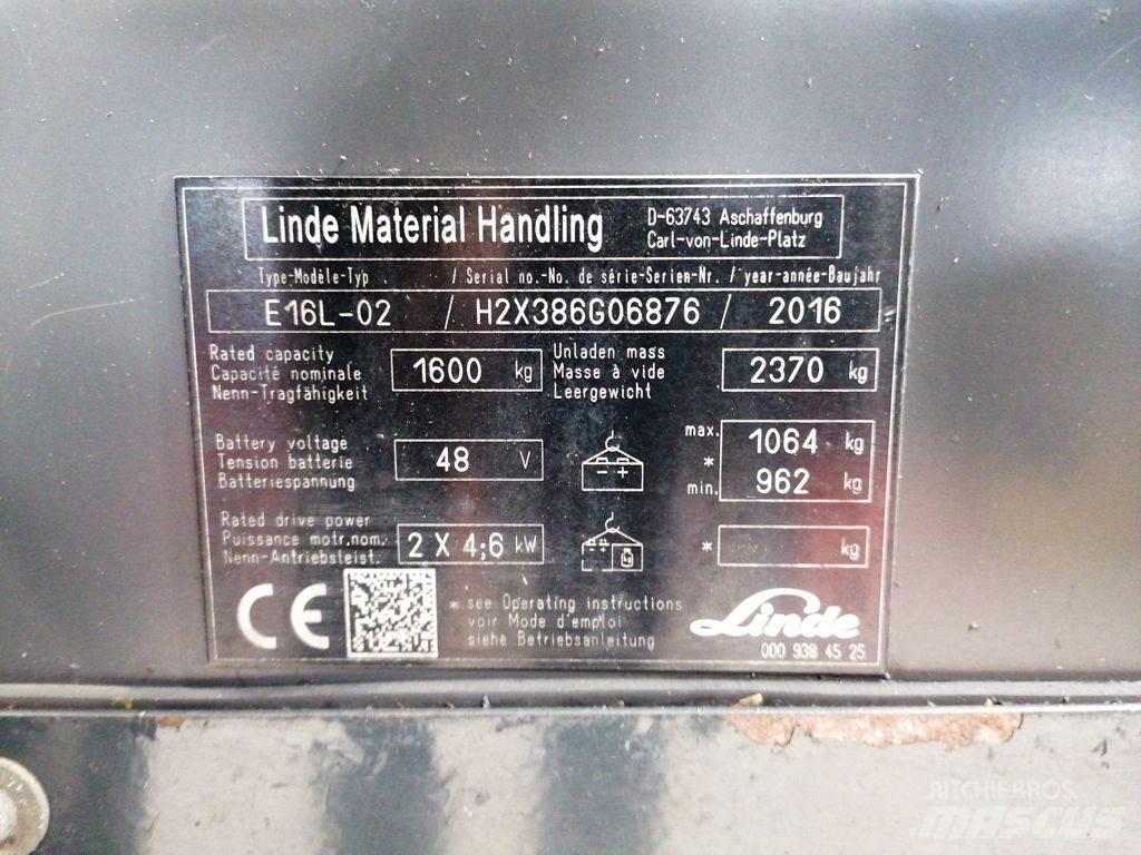 Linde E16L-02 电动叉车