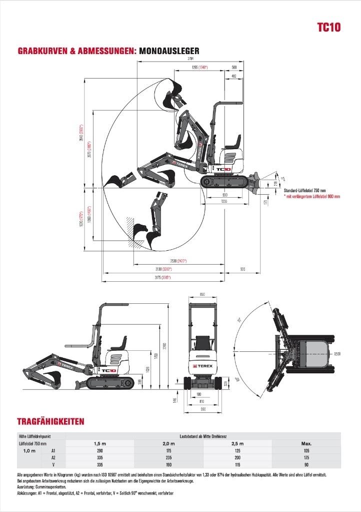 Terex TC 10 小型挖掘机