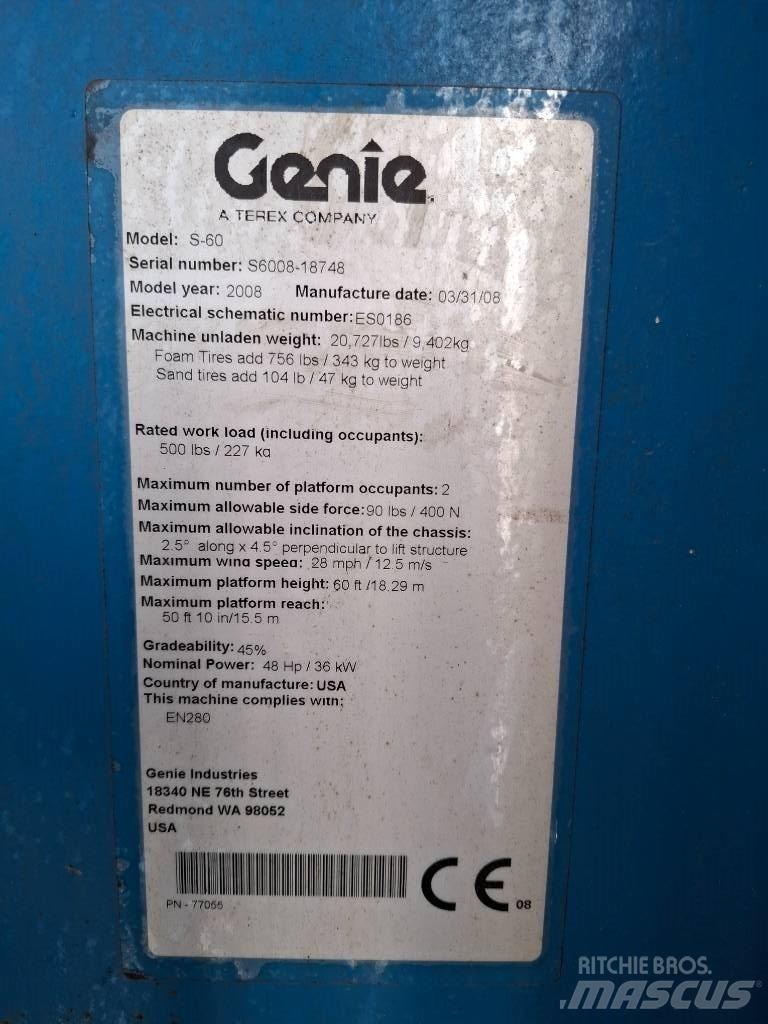 Genie S 60 直臂高空工作平台