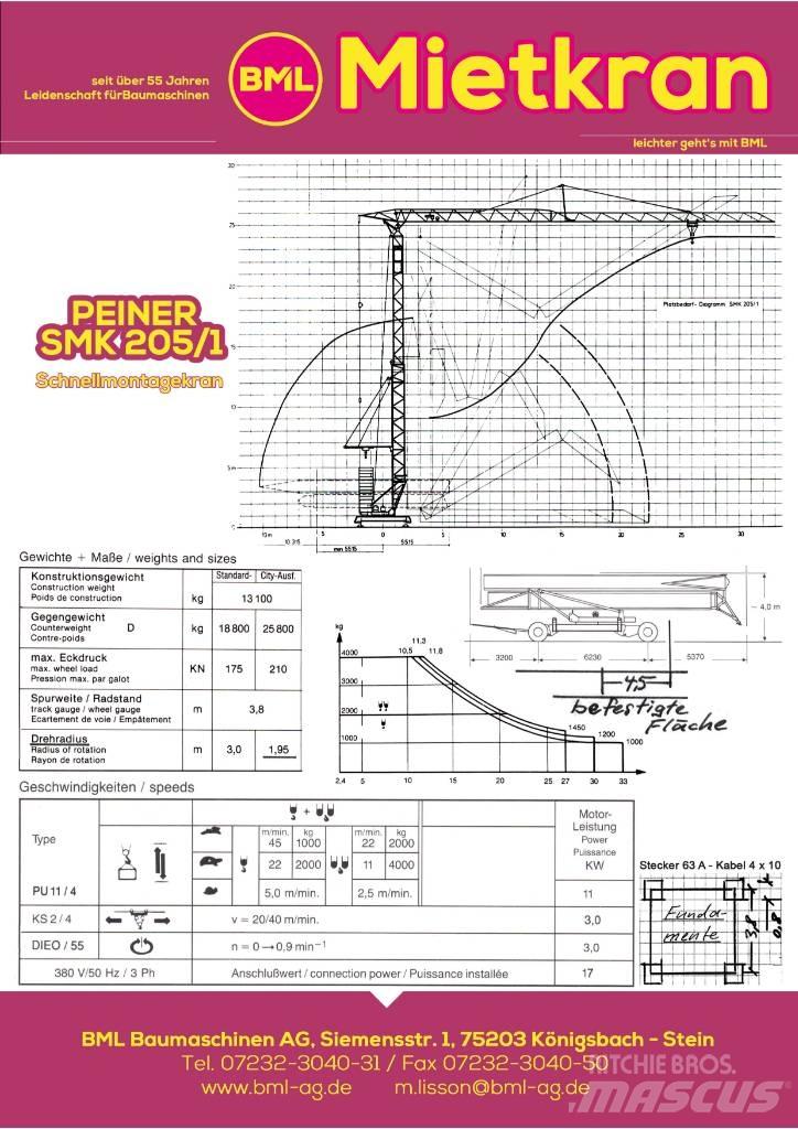 Peiner SMK205/1 塔式起重机
