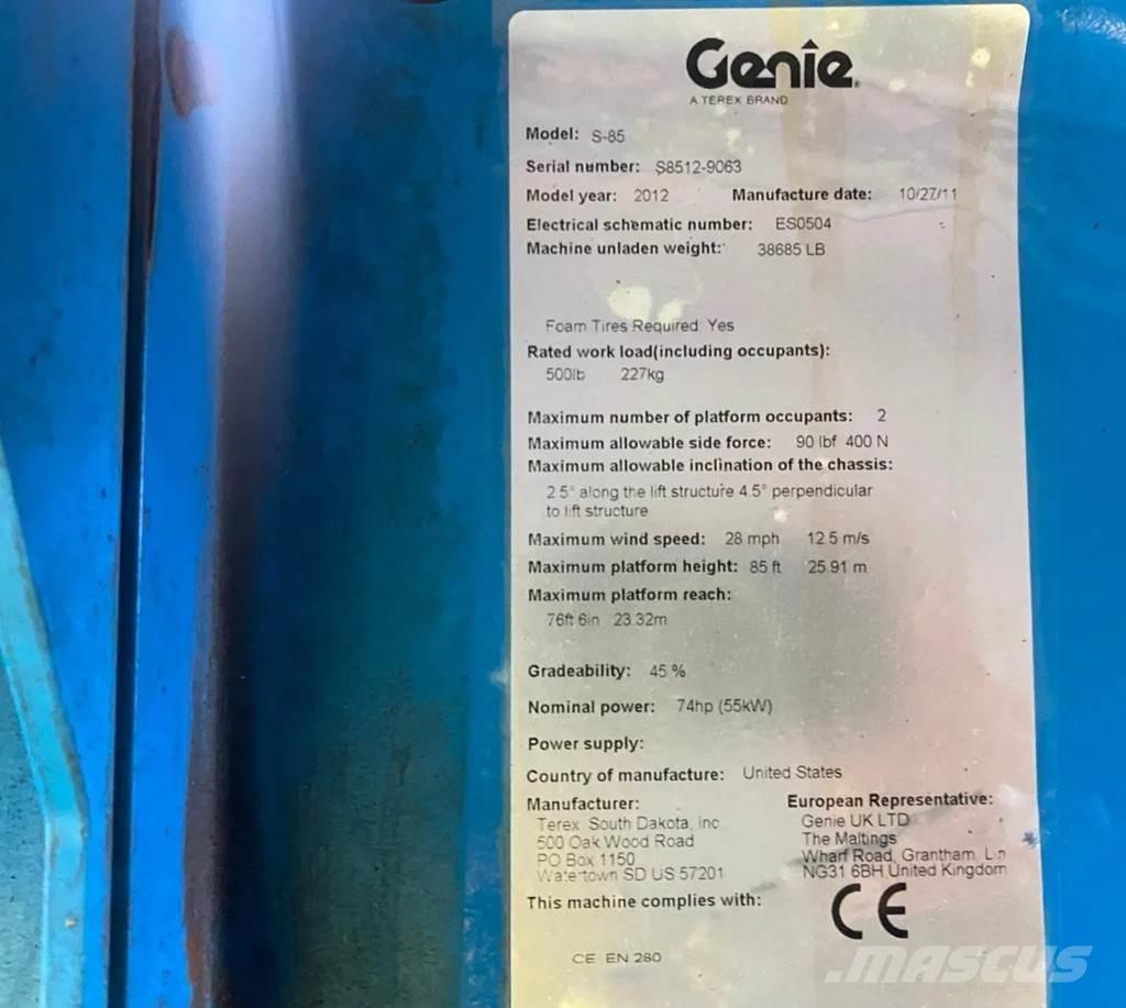 Genie S-85 直臂高空工作平台