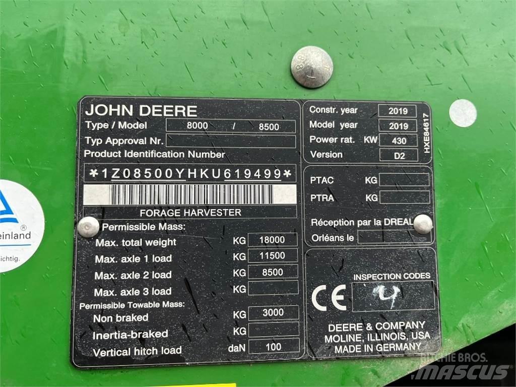 John Deere 8500 青饲料收获机