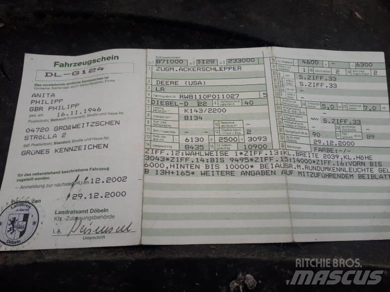 John Deere 8110 拖拉机/农用车