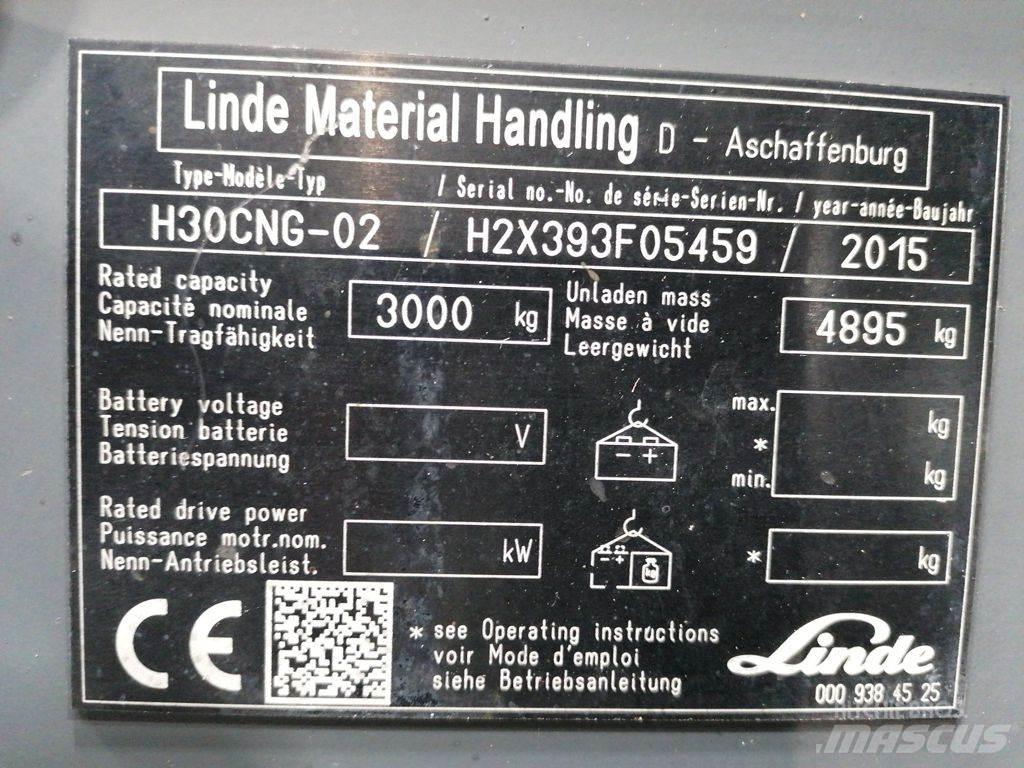 Linde H30T-02 天然气叉车