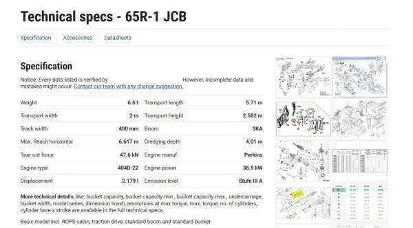 JCB 65 R1 小型挖掘机