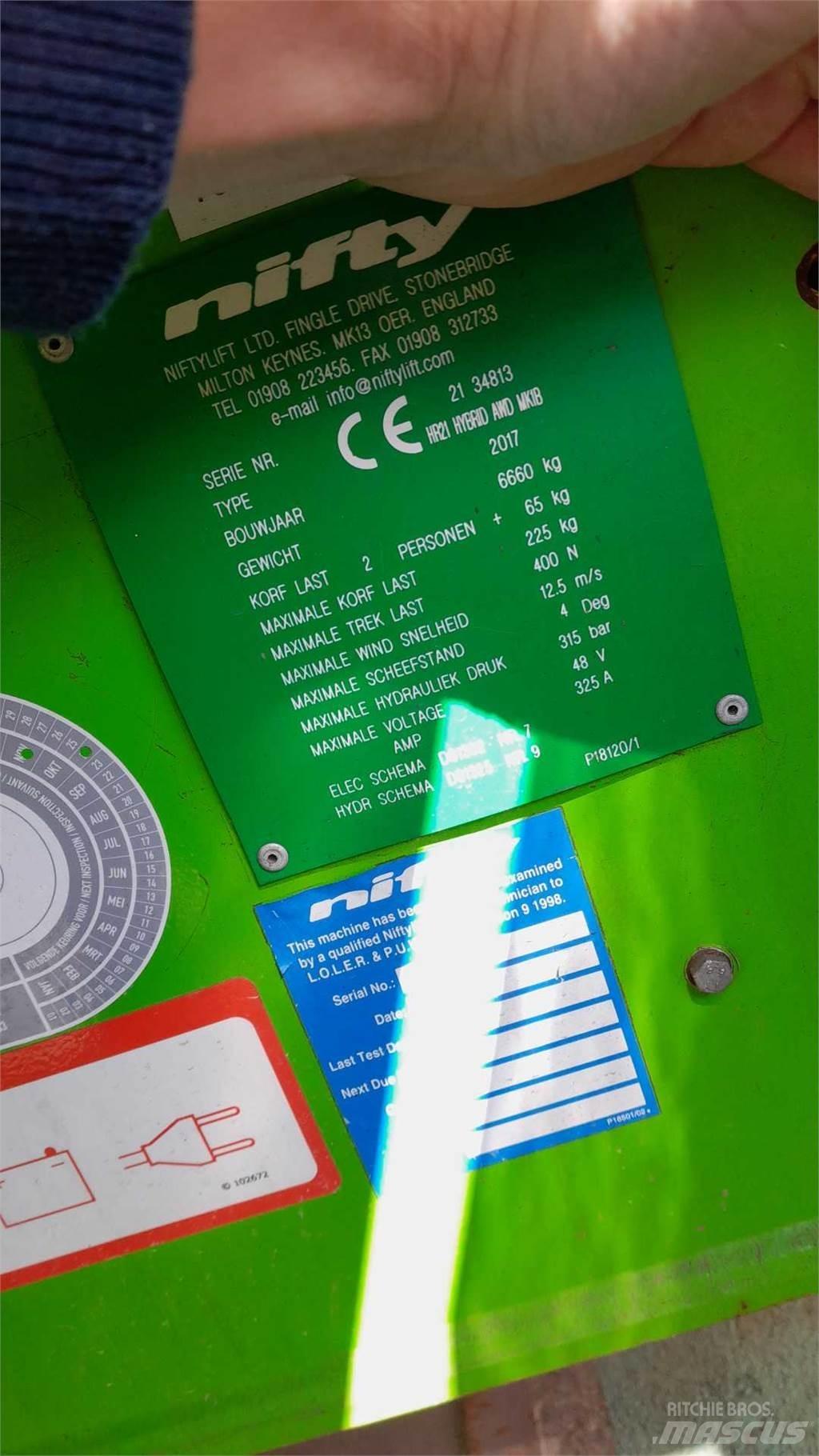 Niftylift HR21AWDH 曲臂高空工作平台