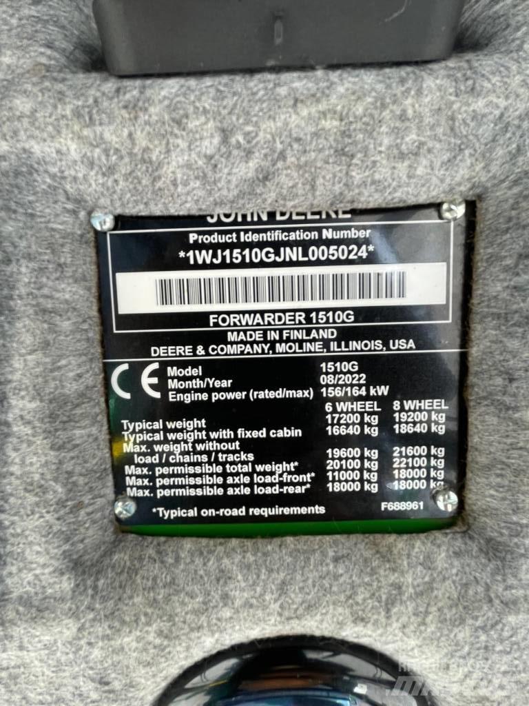 John Deere 1510G 集运机