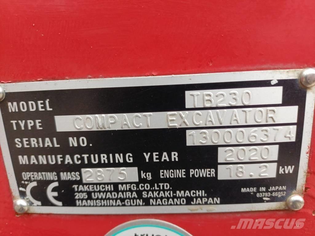 Takeuchi TB 230 小型挖掘机