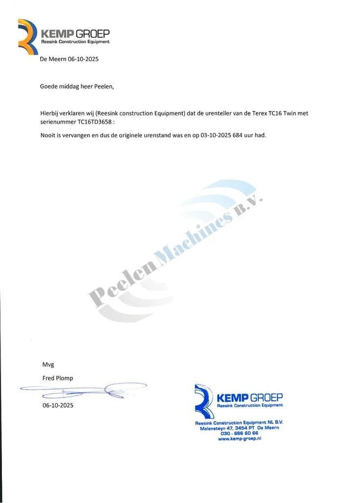 Terex TC16 小型挖掘机