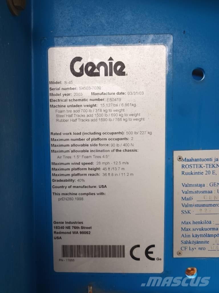 Genie S 45 RT 直臂高空工作平台
