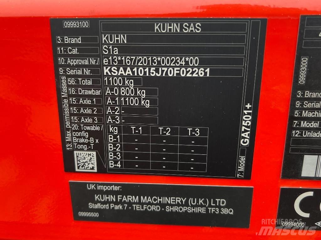 Kuhn GA 7501 犁耙和摊草机