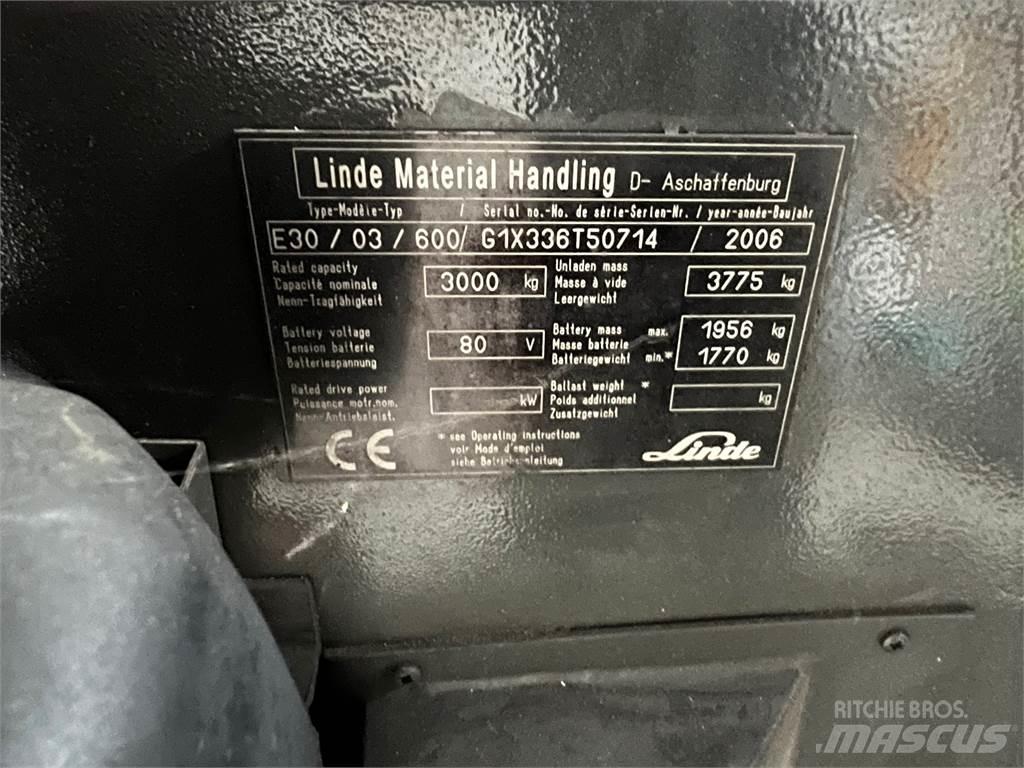 Linde E30 / 03 / 600 电动叉车